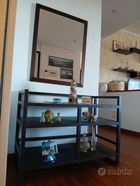 mobiletto a 3 ripiani con specchio 