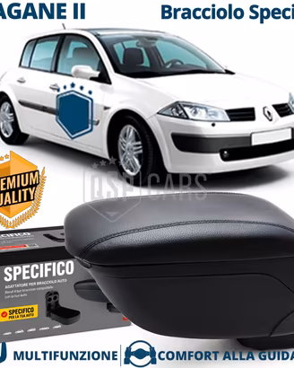 Bracciolo Per Renault Megane 2 SPECIFICO PELLE-PU