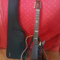 chitarra bodyless elettrica con cinghia e custodia