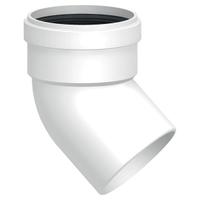 Curva in polipropilene 45° caldaie