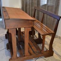 Banco da scuola primi 900 in noce