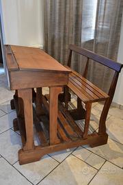 Banco da scuola primi 900 in noce