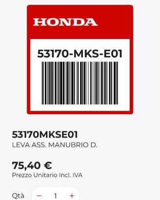 Leva Freno Anteriore Originale Honda Africa Twin