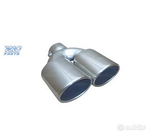 TERMINALE SCARICO DOPPIO OVALE IN ACCIAIO INOX