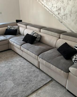 Divano letto con pouf contenitore