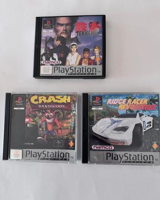 Giochi PlayStation1: Tekken2-Crash Bandicoot-Ridge