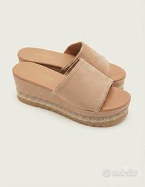 sandali sabot con zeppa da donna numero 39