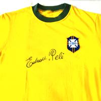 Maglia di calcio autografata Pelè certificato di a