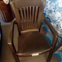 N.6 sedie da giardino in plastica