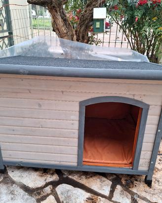 cuccia cane da esterno con rivestimento invernale