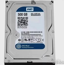 HARD DISK 3,5" POLLICI SATA III 500 GB WD BLUE