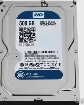 HARD DISK 3,5" POLLICI SATA III 500 GB WD BLUE