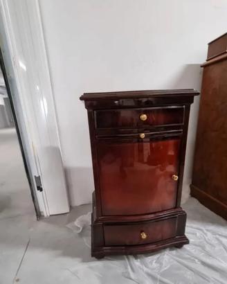coppia di comodini legno laccato