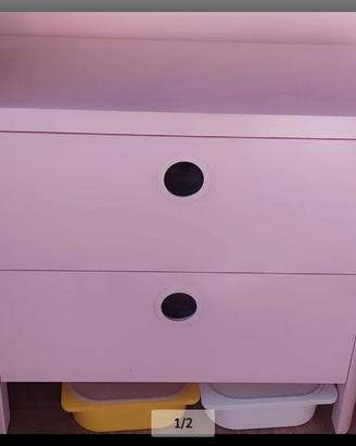 Cassettiera Ikea Busunge rosa