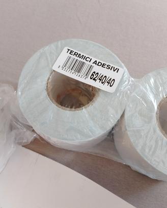 10 rotoli di etichette termica adesiva continua 