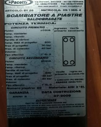 scambiato dicalore pacetti 