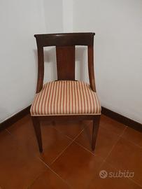 4 sedie in noce  stile impero 