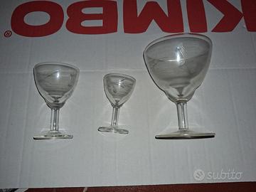set 18 bicchieri decorati vintage