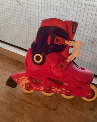 Pattini roller bambina più caschetto