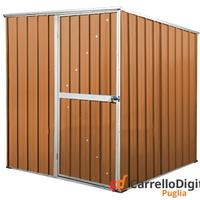 Box da giardino lamiera 175x185cm legno chiaro