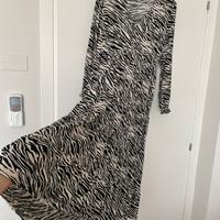 Abito lungo donna zebrato taglia M