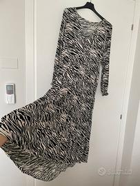 Abito lungo donna zebrato taglia M