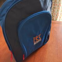 Zaino blu scuro e azzurro con zip