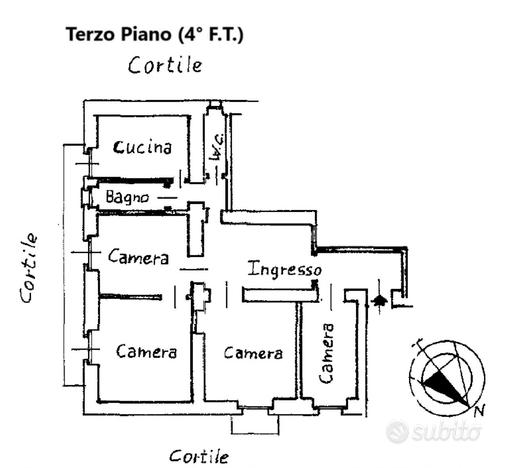 CINQUE LOCALI PIANO ALTO IN STABILE SIGNORILE