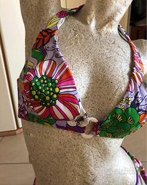 Costume bikini triangolo fantasia floreale