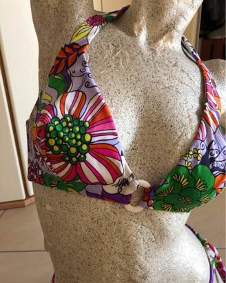 Costume bikini triangolo fantasia floreale