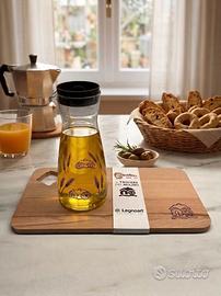 Set Cucina Mulino Bianco: Oliera in Vetro+Tagliere