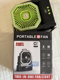 Ventilatore Portatile Con Pannello Solare