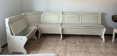 PANCA ANGOLARE LEGNO CON CONTENITORE