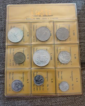 divisionale 1970 con 1000 + 500 lire argento