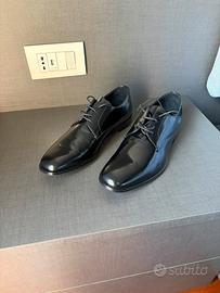 Prada derby uomo vitello spazzolato nere - 40