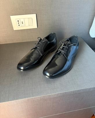 Prada derby uomo vitello spazzolato nere - 40