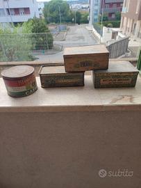lotto 4 scatole latta vintage 