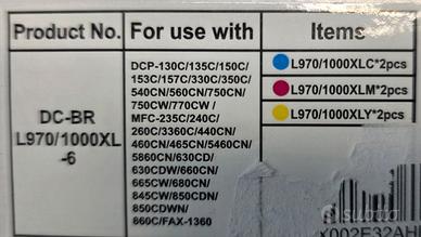 cartucce colori compatibili BROTHER L970 / 1000XL