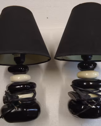 Coppia Lampade Comodino Galet Conforama Ceramica