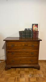 Cassettiera comò in legno stile arte povera