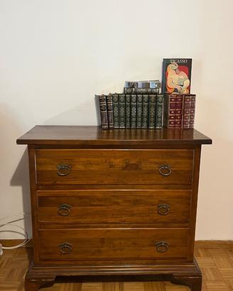 Cassettiera comò in legno stile arte povera