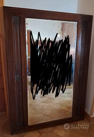 Specchiera d'epoca legno intagliato antico