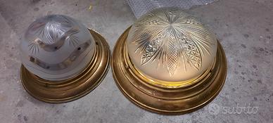 Plafoniere ottone e vetro