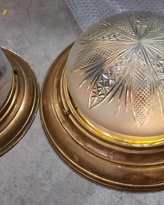 Plafoniere ottone e vetro