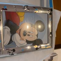 Cornice con Topolino in argento Sovrani