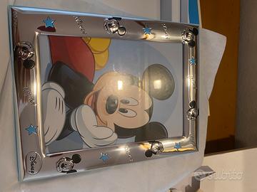 Cornice con Topolino in argento Sovrani