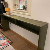 Console artigianale verde + panca