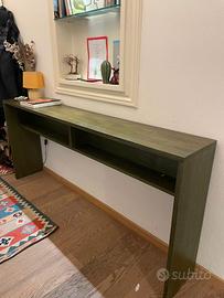 Console artigianale verde + panca