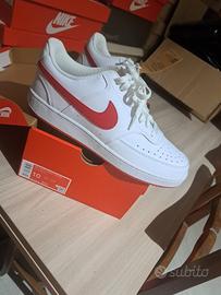 scarpe Nike court vision bianche e rosse 