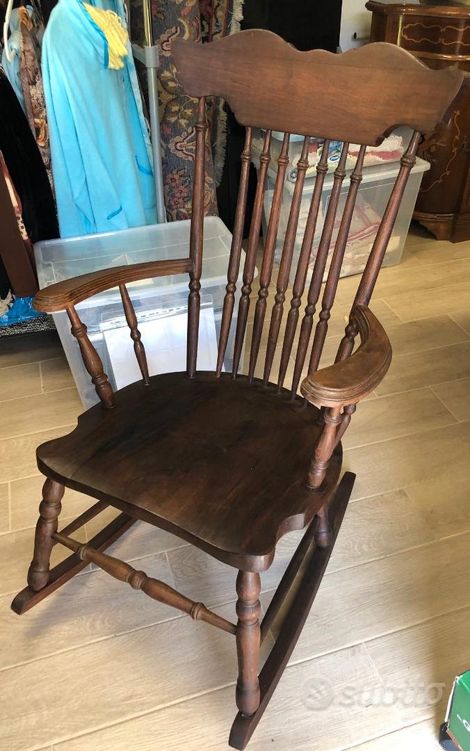 SEDIA A DONDOLO IN LEGNO OLD RIVER Arredamento e Casalinghi In